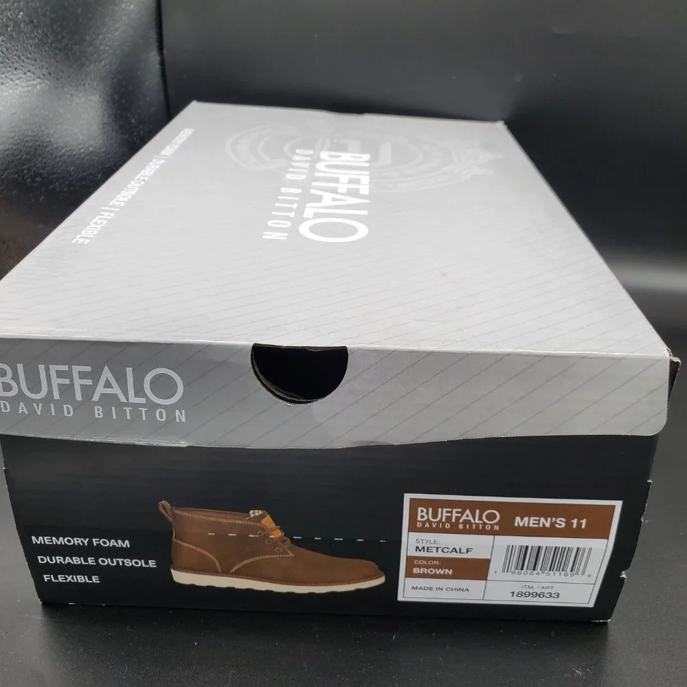 NWT: Buffalo David Bitton Brown Metcalf Chukka Men's Boots, Size 11